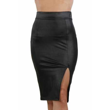 Intime-et-Sens Loveshop 89 Jupe Crayon Wetlook