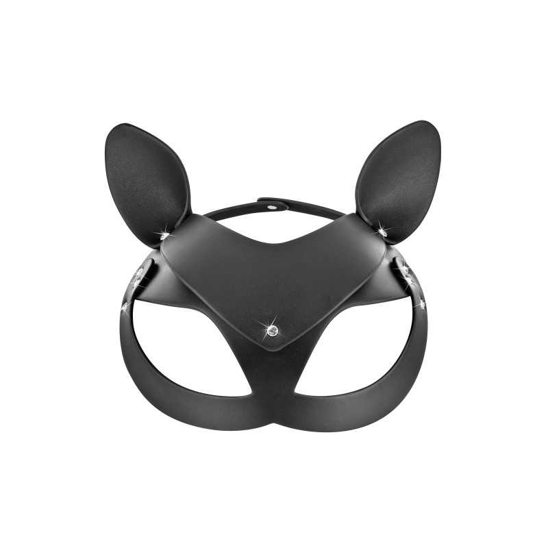 Intime-et-Sens Loveshop 89 Masque Noir Catwoman Simili Cuir