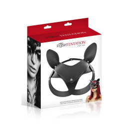 Intime-et-Sens Loveshop 89 Masque Noir Catwoman Simili Cuir