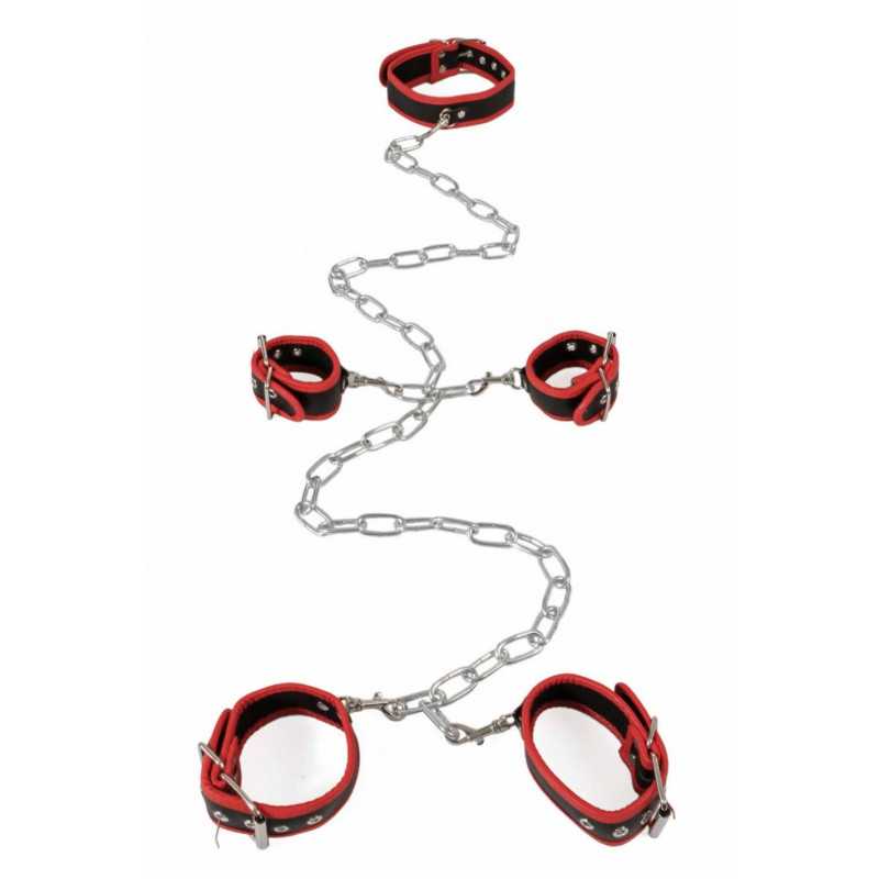 Intime-et-Sens Loveshop 89 Complet Set Rouge Amovible Collier