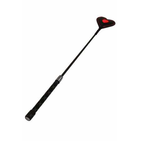 Intime-et-Sens Loveshop 89 Cravache Cuir Noire Coeur Rouge