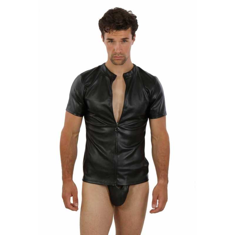 Intime-et-Sens Loveshop 89 Chemise Homme Simili Cuir Manches