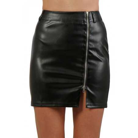Intime-et-Sens Loveshop 89 Jupe Simili Cuir Fente Zip