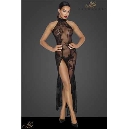 Intime-et-Sens Loveshop 89 Robe longue micro résille floquée