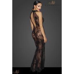 Intime-et-Sens Loveshop 89 Robe longue micro résille floquée