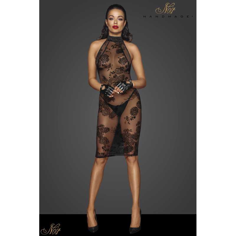 Intime-et-Sens Loveshop 89 Robe micro résille floquée velours