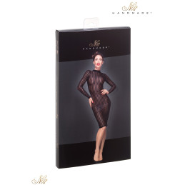 Intime-et-Sens Loveshop 89 Robe mi longue micro résille rayée
