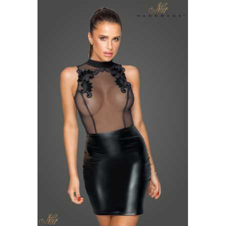 Intime-et-Sens Loveshop 89 Robe wetlook micro résille et