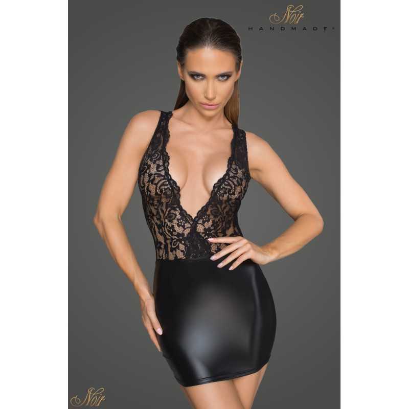 Intime-et-Sens Loveshop 89 Robe wetlook dentelle décolleté