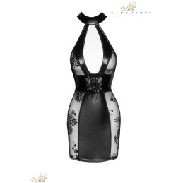 Intime-et-Sens Loveshop 89 Robe wetlook micro résille floquée