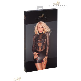 Intime-et-Sens Loveshop 89 Robe courte wetlook et broderie
