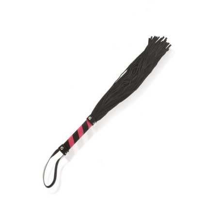 Intime-et-Sens Loveshop 89 Fouet Cuir Fuchsia & Noir