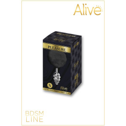 Intime-et-Sens Loveshop 89 Plug Métal Fluffly Twist Pompon noir
