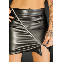 Intime-et-Sens Loveshop 89 Jupe effet cuir zip argenté va et
