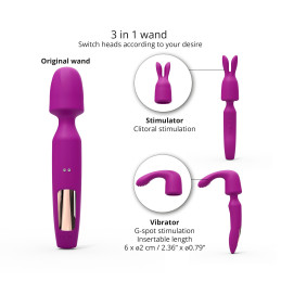 Intime-et-Sens Loveshop 89 R-Evolution Wand + 2 têtes