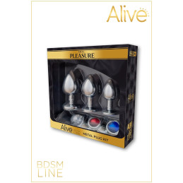 Intime-et-Sens Loveshop 89 Kit 3 Plugs Métal Argent/Bijoux 3