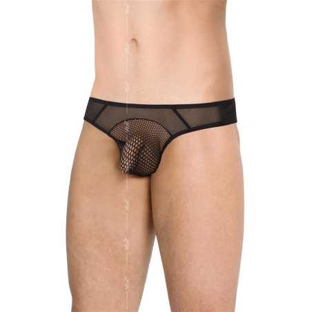Intime-et-Sens Loveshop 89 String noir résille devant Homme
