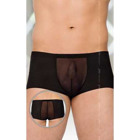 Intime-et-Sens Loveshop 89 Boxer noir micro résille devant dos