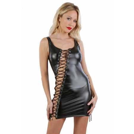 Intime-et-Sens Loveshop 89 Robe Wetlook laçage ouvert