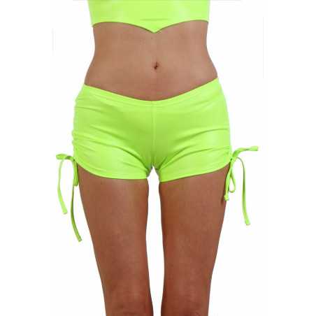 Intime-et-Sens Loveshop 89 Short Wetlook Fluo Lien Ajustement
