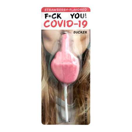 Intime-et-Sens Loveshop 89 F*Ck You Covid-19 Sucette Fraise