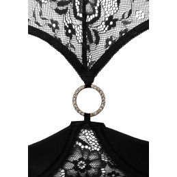 Intime-et-Sens Loveshop 89 Ensemble Dentelle Noire Et Anneaux