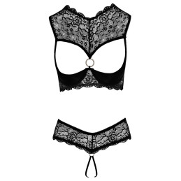 Intime-et-Sens Loveshop 89 Ensemble Dentelle Noire Et Anneaux