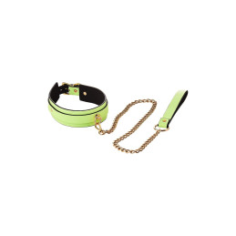 Intime-et-Sens Loveshop 89 Collier Et Laisse Simili Cuir