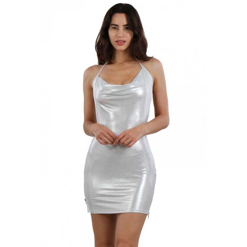 Intime-et-Sens Loveshop 89 Robe Sexy Lamé Zip Cotés