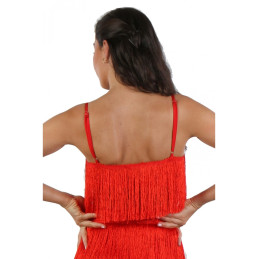 Intime-et-Sens Loveshop 89 Top Court Frange Fluide Rouge