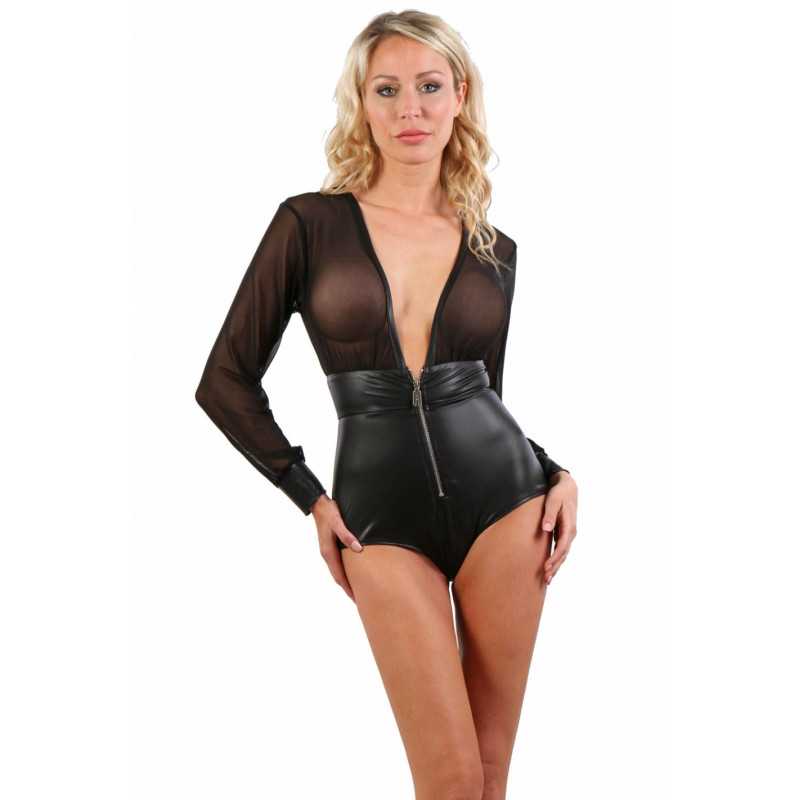 Intime-et-Sens Loveshop 89 Body Wetlook et Voile-Manche Longue