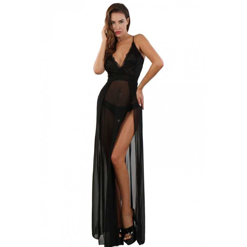 Intime-et-Sens Loveshop 89 Robe Longue Micro Résille et