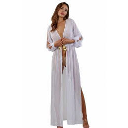 Intime-et-Sens Loveshop 89 Déshabillé Long Micro Résille Noué