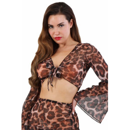 Intime-et-Sens Loveshop 89 Top voile transparent nouer devant