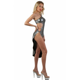 Intime-et-Sens Loveshop 89 Robe Asymétrique Fente Sexy Lamé