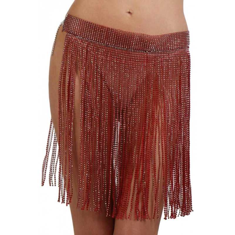 Intime-et-Sens Loveshop 89 Jupe Strass Franges