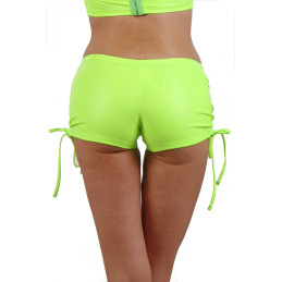 Intime-et-Sens Loveshop 89 Short Wetlook Fluo Lien Ajustement