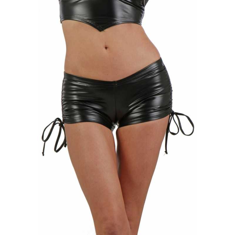 Intime-et-Sens Loveshop 89 Short Wetlook Fluo Lien Ajustement