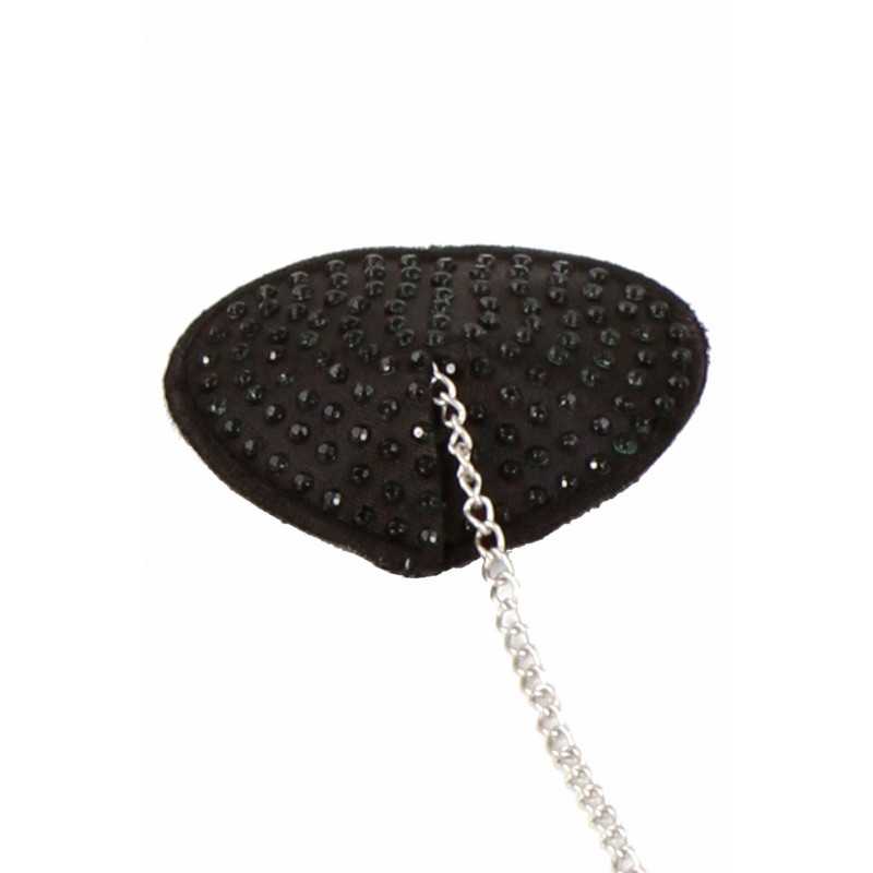 Intime-et-Sens Loveshop 89 Nipple Coeur Noir Strass et