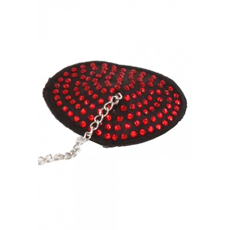 Intime-et-Sens Loveshop 89 Nipple Coeur Noir Strass et
