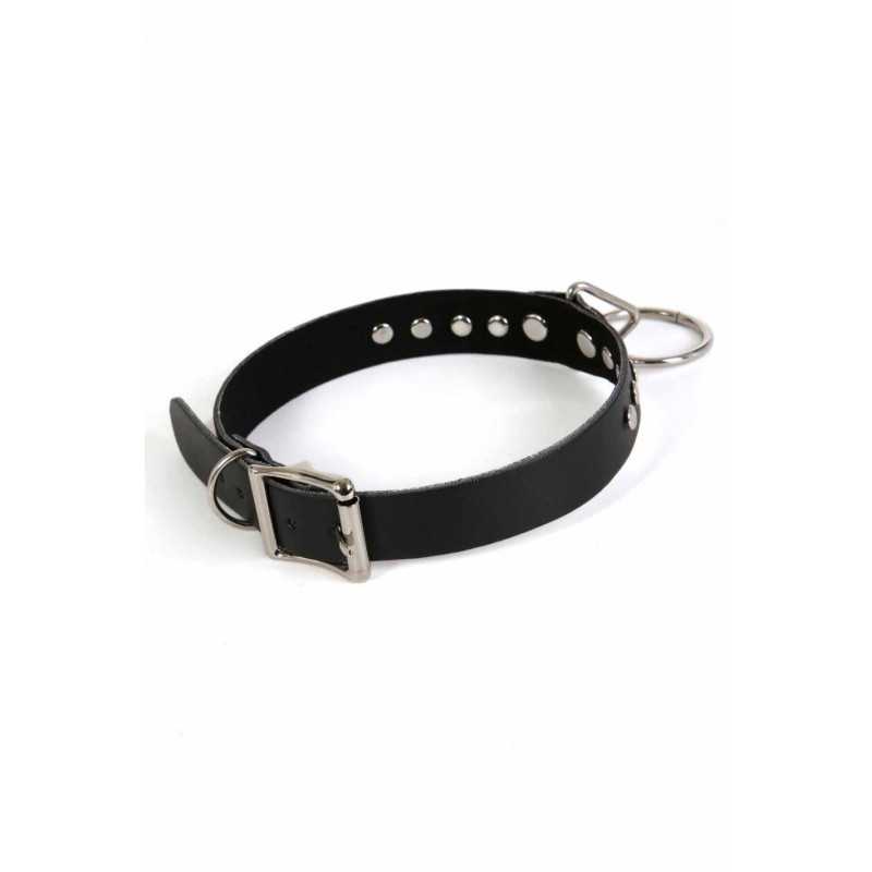 Intime-et-Sens Loveshop 89 Collier Simili Cuir Noir et