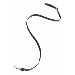 Intime-et-Sens Loveshop 89 Laisse Cuir Noir et Mousqueton