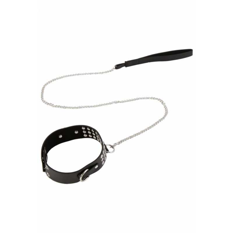 Intime-et-Sens Loveshop 89 Collier Rivets Et Laisse