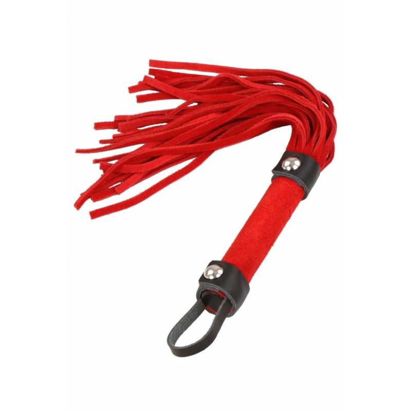 Intime-et-Sens Loveshop 89 Martinet Rouge Et Noir Simili Daim