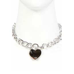 Intime-et-Sens Loveshop 89 Collier Chaine et Coeur Cadenas en