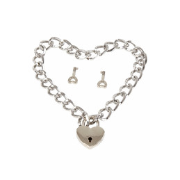 Intime-et-Sens Loveshop 89 Collier Chaine et Coeur Cadenas en