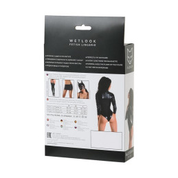 Intime-et-Sens Loveshop 89 Alessia Body wetlook noir zipé