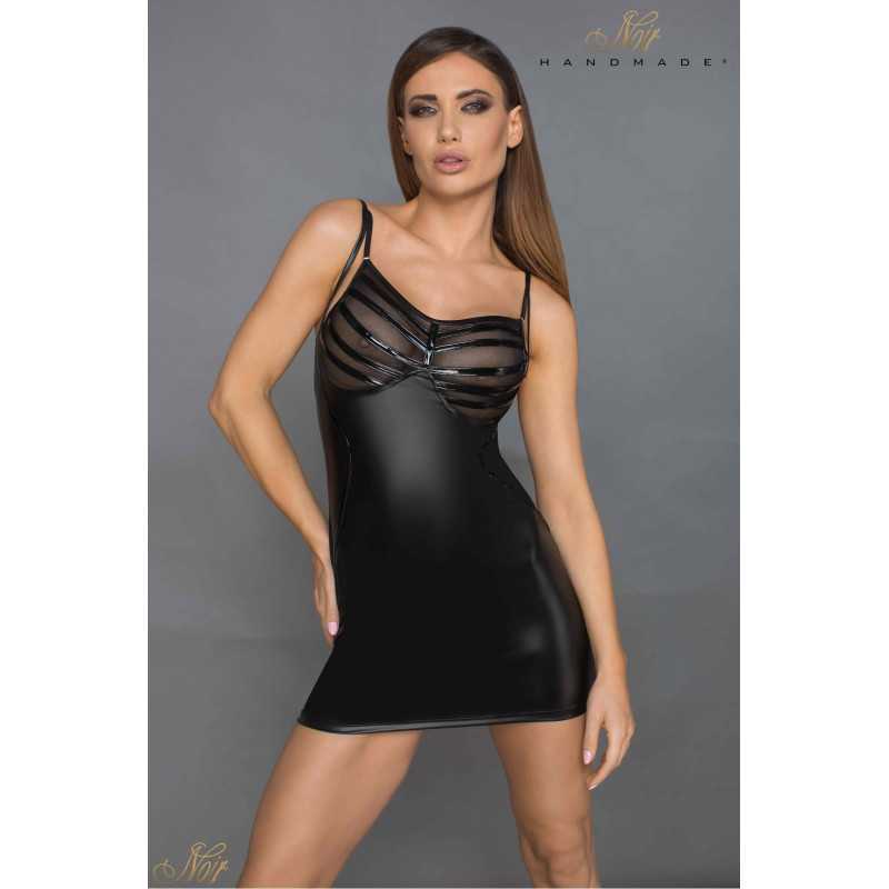 Intime-et-Sens Loveshop 89 Robe wetlook bonnet micro résille