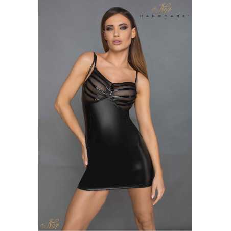Intime-et-Sens Loveshop 89 Robe wetlook bonnet micro résille