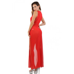 Intime-et-Sens Loveshop 89 Robe longue micro résille dentelle